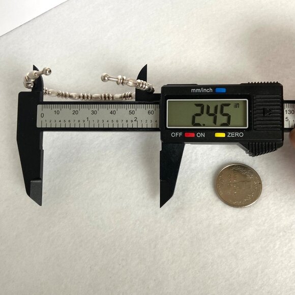 Sterling Silver 925 Italy Ball Beaded Flexible Cuff Bracelet Sz 6.75" - Picture 15 of 16